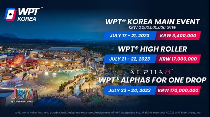 【APT扑克】一滴水豪客赛首次登录亚洲 WPT韩国站7月在济州举行